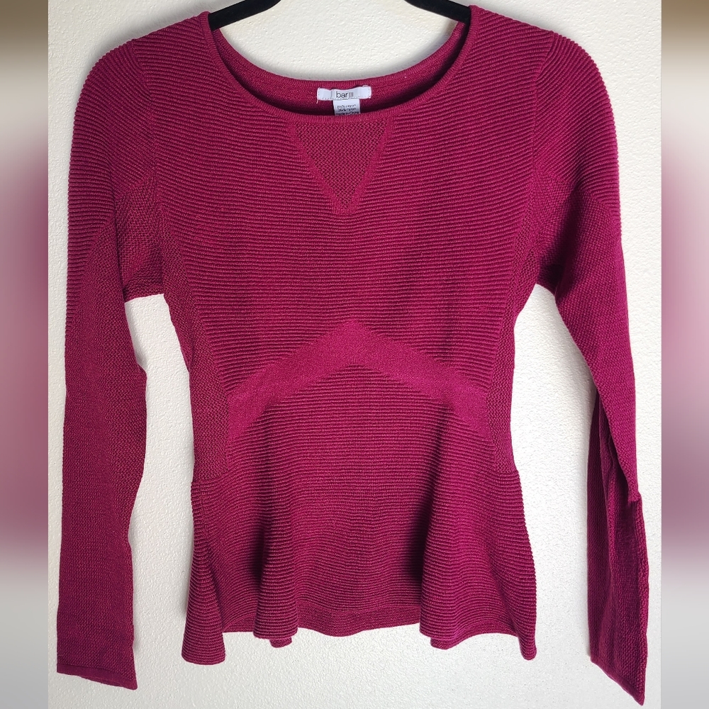 Bar III Magenta Waist-Flattering Sweater